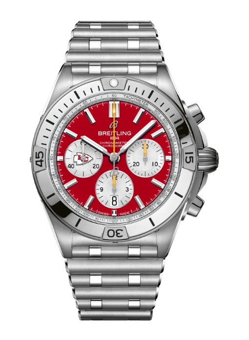 Review Breitling CHRONOMAT B01 42 NFL KANSAS CITY CHIEFS EDITION Replica watch AB01342B1K5A1 - Click Image to Close